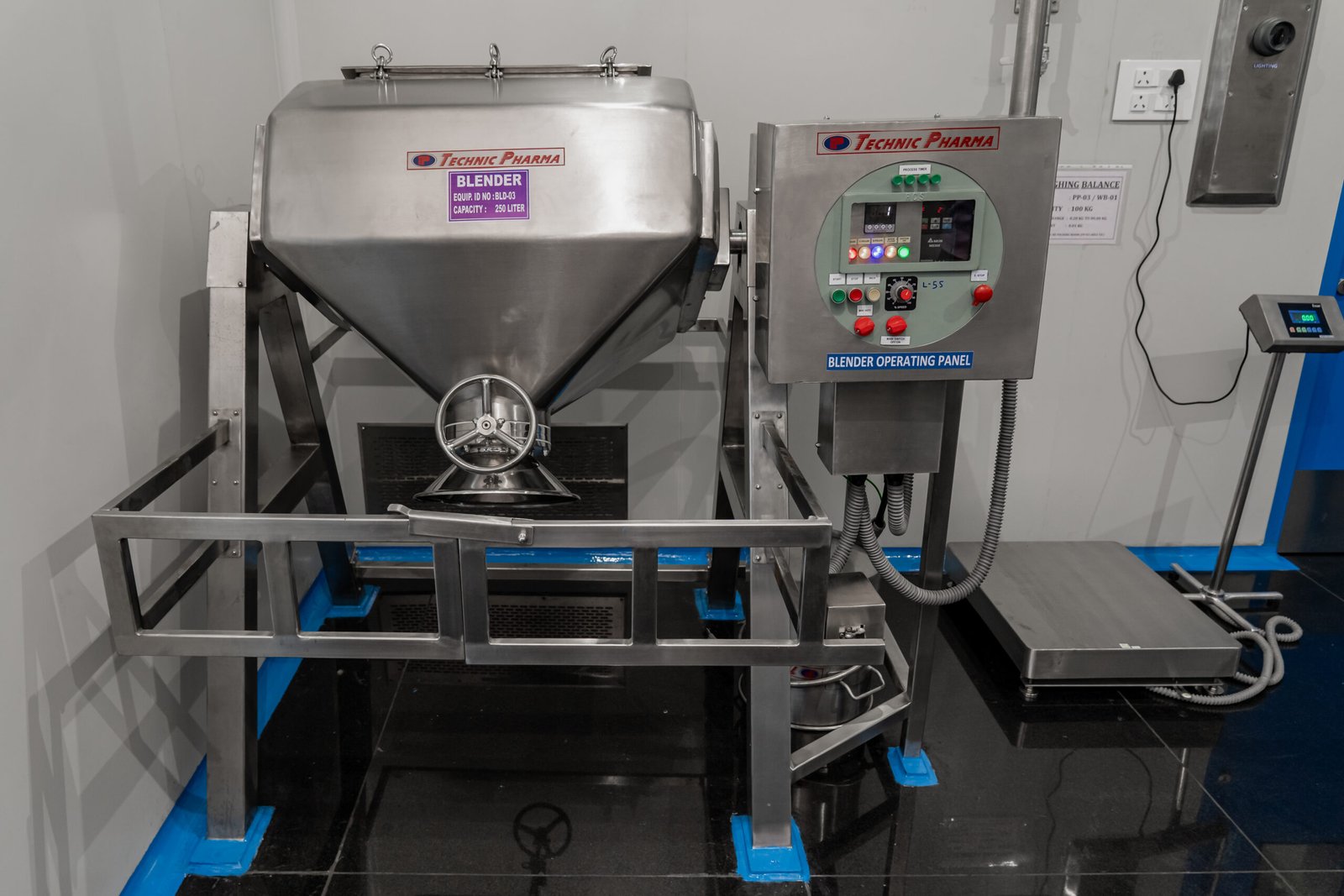 Processing equipment and control panel on the shop floor